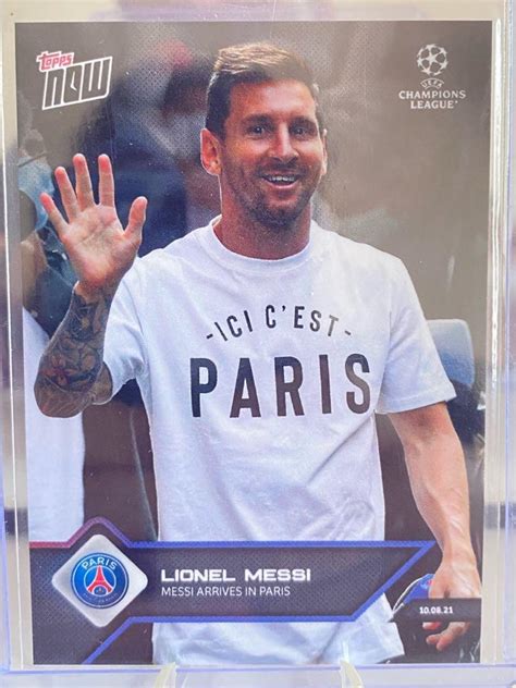 Lionel Messi PSG Topps Now Card 21/22, Hobbies & Toys, Memorabilia ...