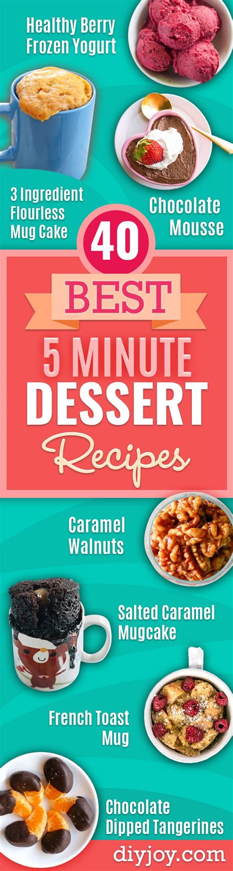 40 Best 5 Minute Dessert Recipes Easy Dessert Recipes Quick Dessert