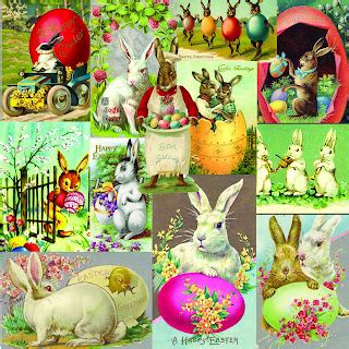 The Artzee Blog X Inch Vintage Easter Bunny Collage Printable