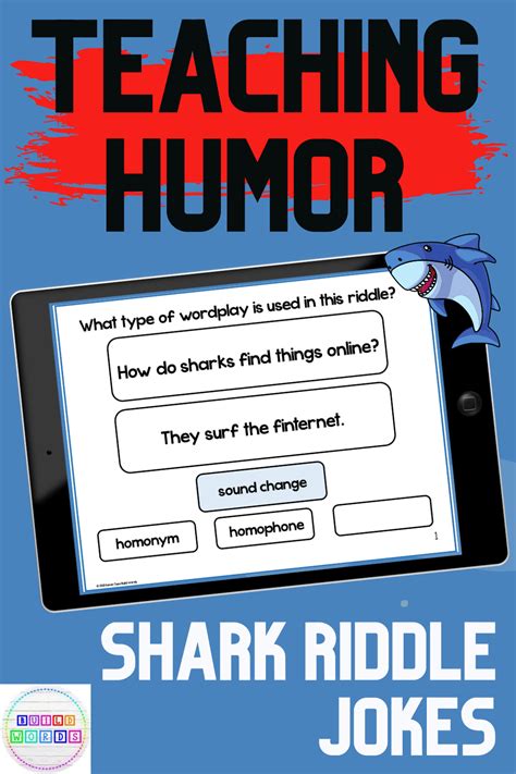 Teaching Humor with Shark Riddle Jokes Speech Therapy Activity | Teaching humor, Language ...