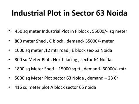 Industrial Plot / Land in Sector 63 Noida | PPTX