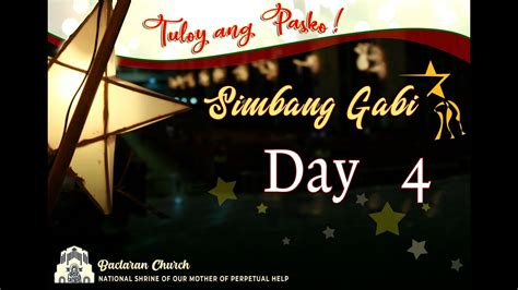 Baclaran Church Live Mass Fourth Day Of Simbang Gabi Youtube