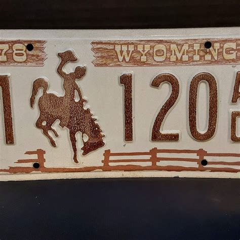 Wyoming License Plate - Etsy