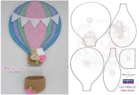 Free Hot Air Balloon Felt Crafts Pattern
