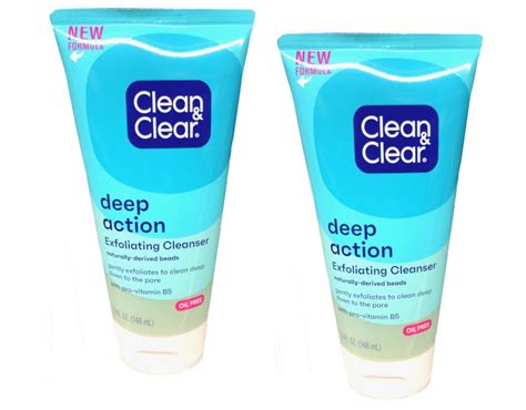 Clean And Clear Deep Action Exfoliating Scrub Oil Free 5 Oz Pack Of 2