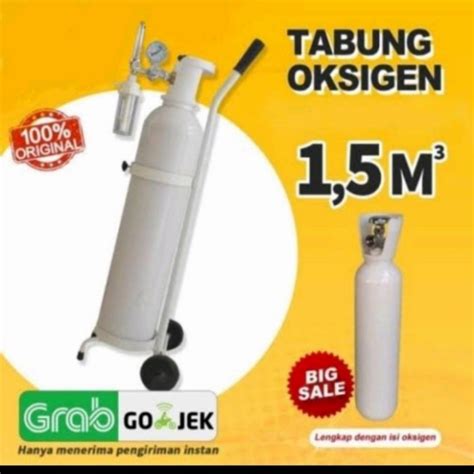 Jual Tabung Oksigen Tabung Oksigen 1 5m3 Lengkap Tabung Set 1 5M3