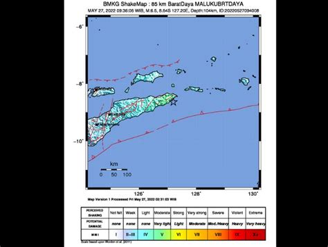 Gempa M6 5 Guncang Maluku Barat Daya Tidak Berpotensi Tsunami