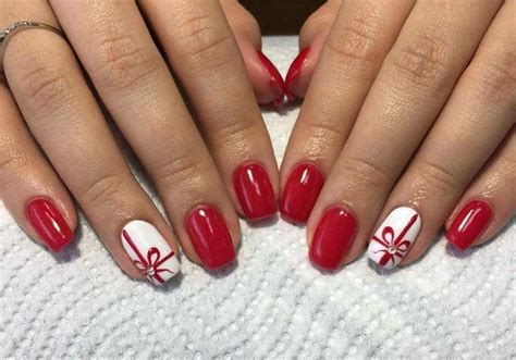 Bow Nail Designs Christmas Nails Acrylic Christmas Gel Nails