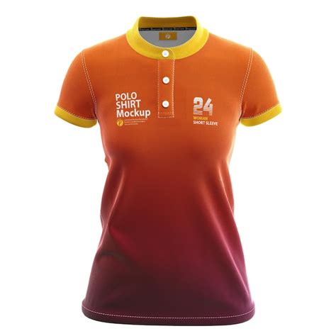 Modelo De Maquete De Camisa Polo Feminina Psd Premium