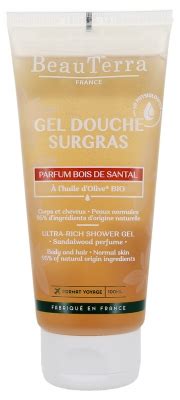 BeauTerra Gel Douche Surgras 2en1 Parfum Bois De Santal 100 Ml