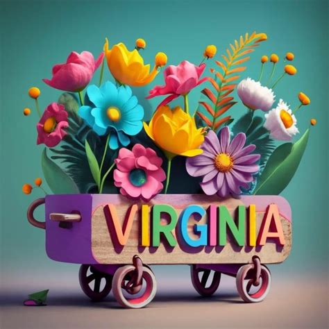 Virginia Name Art Wallpaper