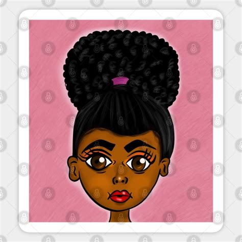 black girl magic digital art illustration - Black Girl Magic - Sticker ...