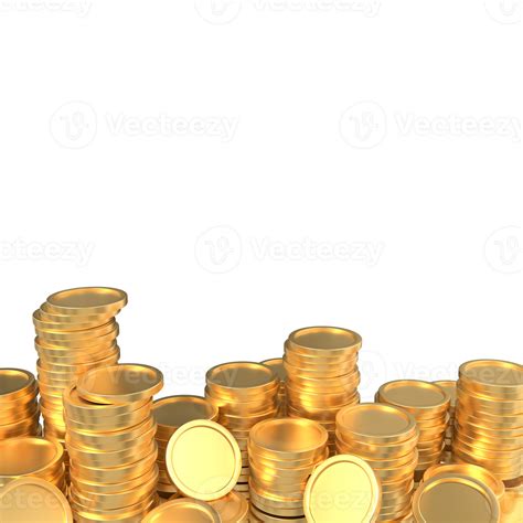 Stack Of Golden Coins 3d Gold Coins Money Growth Gold Coins Finance