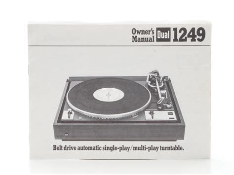 Dual 1249 Belt Drive Automatic Single-Play/Multi-Play Turntable, 1970s ...