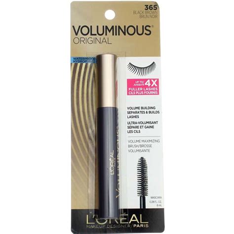 loreal voluminous waterproof volume building mascara blackbrown