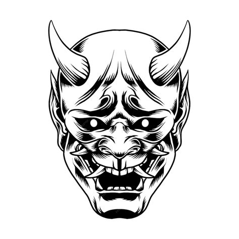 Premium Vector Japanese Oni Mask