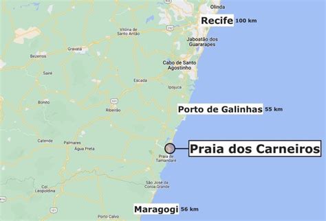 Distância De Maragogi A Praia Dos Carneiros