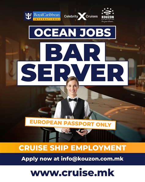 Bar Server Jobs with Kouzon – Royal Caribbean International and