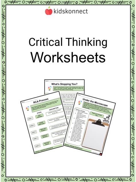 Critical Thinking Free Printable Worksheets Worksheetfun