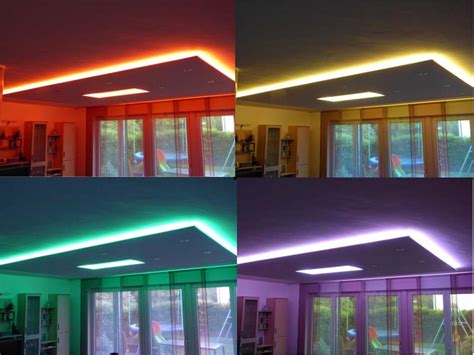 Indirekte Deckenbeleuchtung Mit LED Strips