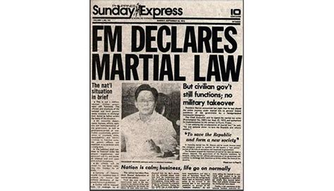 Ferdinand Marcos Martial Law Declaration