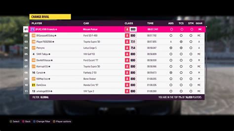 Forza Horizon Rivals Cathedral Circuit A Class Youtube