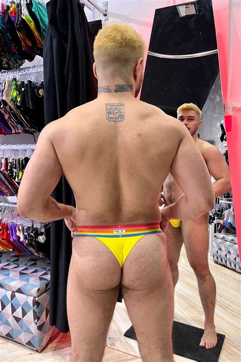 Thong Lingerie Amarelo Tropical Aslan Shop Lingerie Masculina