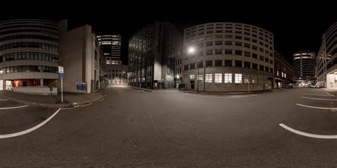 Nighttime Cityscape In Wellington New Zealand HDRi Maps And Backplates