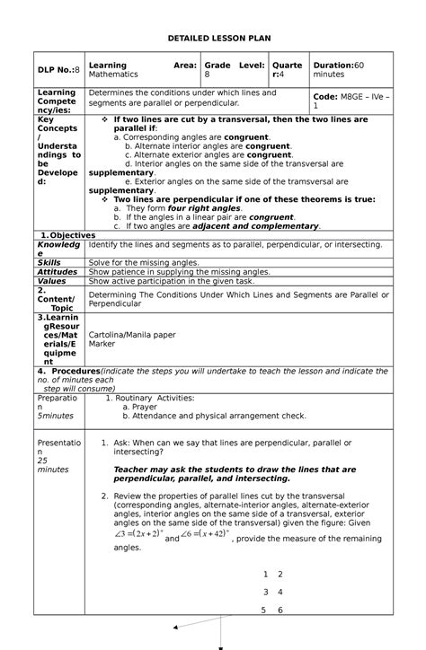 Dlp8 Math8q4 Dlp Mapeh 8 Detailed Lesson Plan Dlp No 8 Learning Area Mathematics Grade