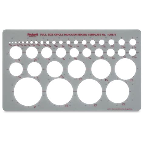 Chartpak Pickett Circle Templates | Utrecht Art Supplies