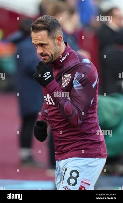 West Ham United's Danny Ings making his Debut during the pre-match warm ...