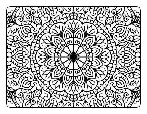 Adult Mandala Coloring Page For Relaxation Coloring Page For Adult