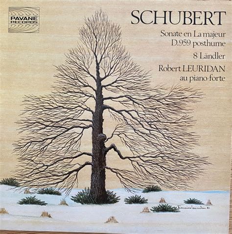 Franz Schubert Sonate En La Majeur Vinyl LP