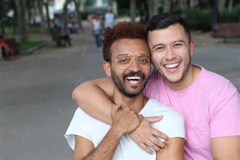 Cute And Tender Gay Couple Outdoors Stock Photo Image Of Love