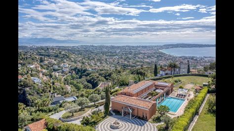 HAUTEURS DE CANNES VILLA PLAIN PIED VUE MER PANORAMIQUE YouTube