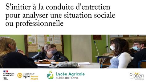 Conduire Un Entretien Pour Analyser Une Situation Professionnelle Ou