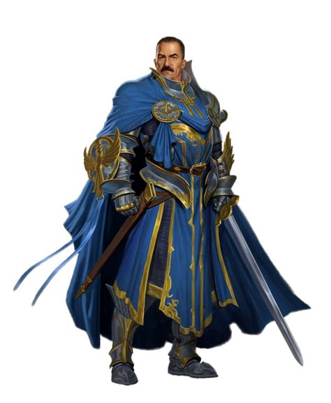 Male Human Paladin Fighter Knight Pathfinder Pfrpg Dnd D D E Th