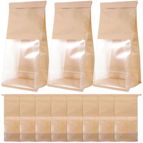 Yage 50pcs Paper Bread Bags with Clear Window Bread Bags Large Paper ...