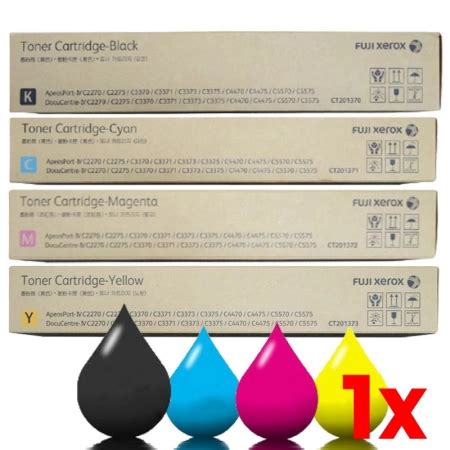 Genuine Pack Fuji Xerox Ct Ct Toner Set Bk C M Y