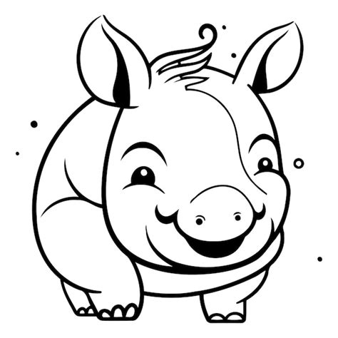 Cute Cochon De Dessin Anim Illustration Vectorielle Isol Sur Fond