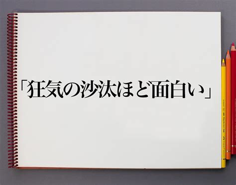 「狂気の沙汰ほど面白い」とは？意味や言葉の使い方、概要 元ネタ など 意味解説辞典