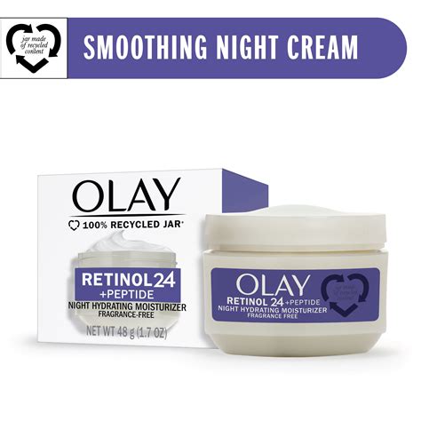 Olay Regenerist Retinol 24 Night Face Moisturizer 100 Recycled Jar Fragrance Free 1 7 Fl Oz