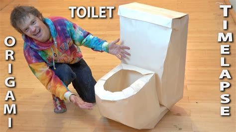 Life Size Origami Toilet Timelapse Not A Tutorial Youtube