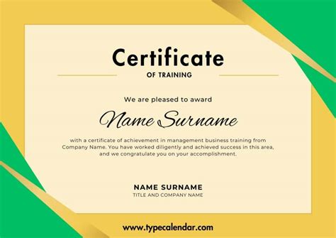 Free Printable Training Certificate Templates Word Pdf Forklift