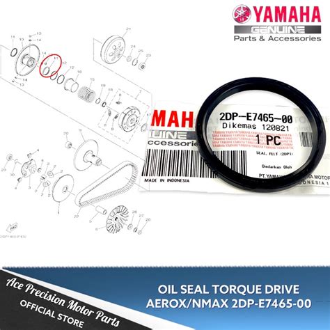 Oil Seal Torque Drive Nmax V V Aerox Dp E Yamaha Genuine