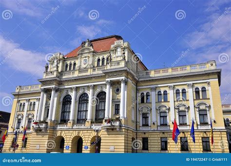 Oradea city hall stock image. Image of fall, repede, ruined - 19472247