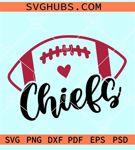 Chiefs Football SVG, KC Chiefs Football SVG, Kansas City Chiefs Svg