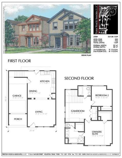 Best 2 Story House Plans, Two Story Home Blueprint Layout, Residential