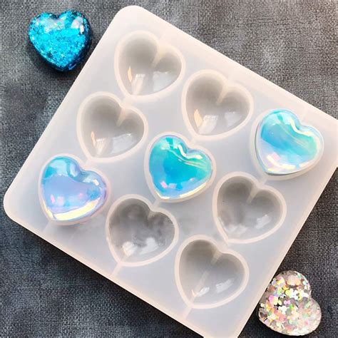 Hearts Resin Mold Heart Pendant Silicone Mold Jewelry Making Etsy UK