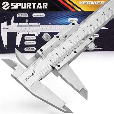 Spurtar Stainless Steel Vernier Caliper Inch Mm High Precision